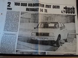 Prospekt Test AR Renault 14 TL 1980 R14