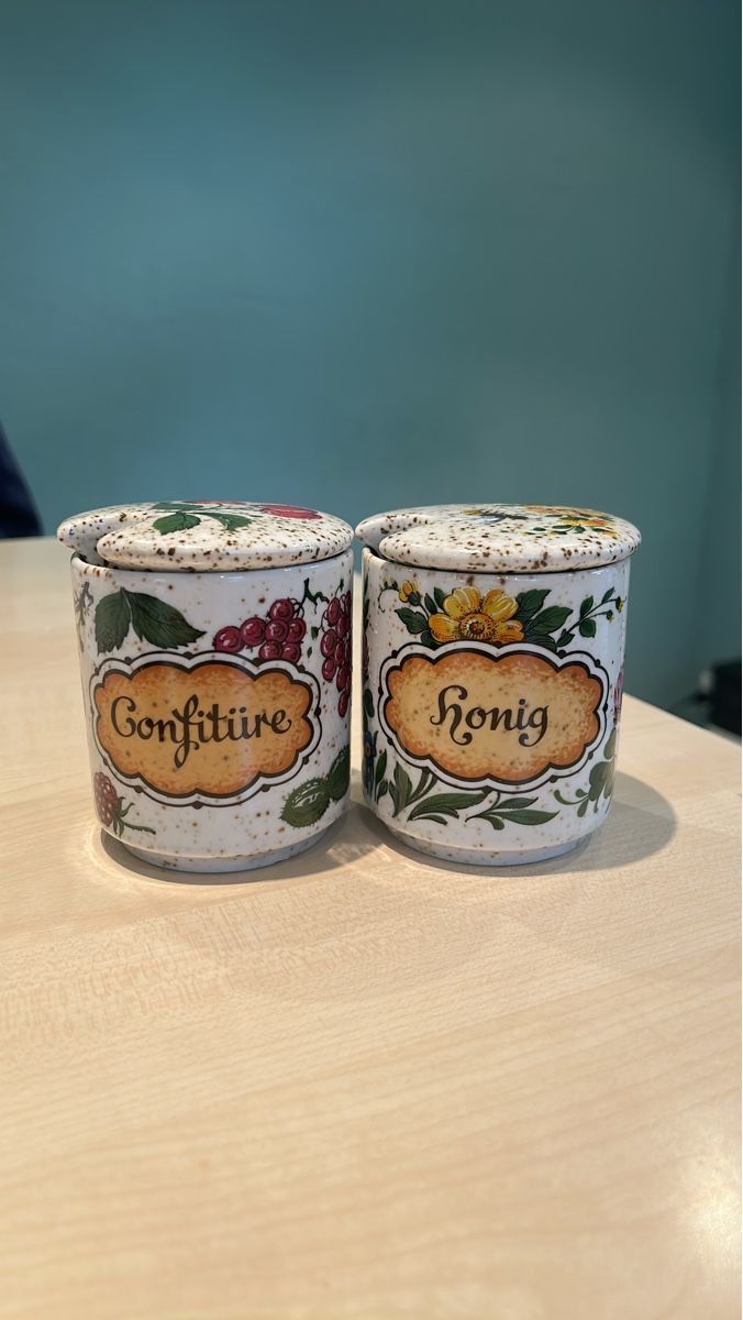 Pentole: Rösler Keramik, Vintage Design mit Blumenmuster – Usato da Herisau venduto da Renee30