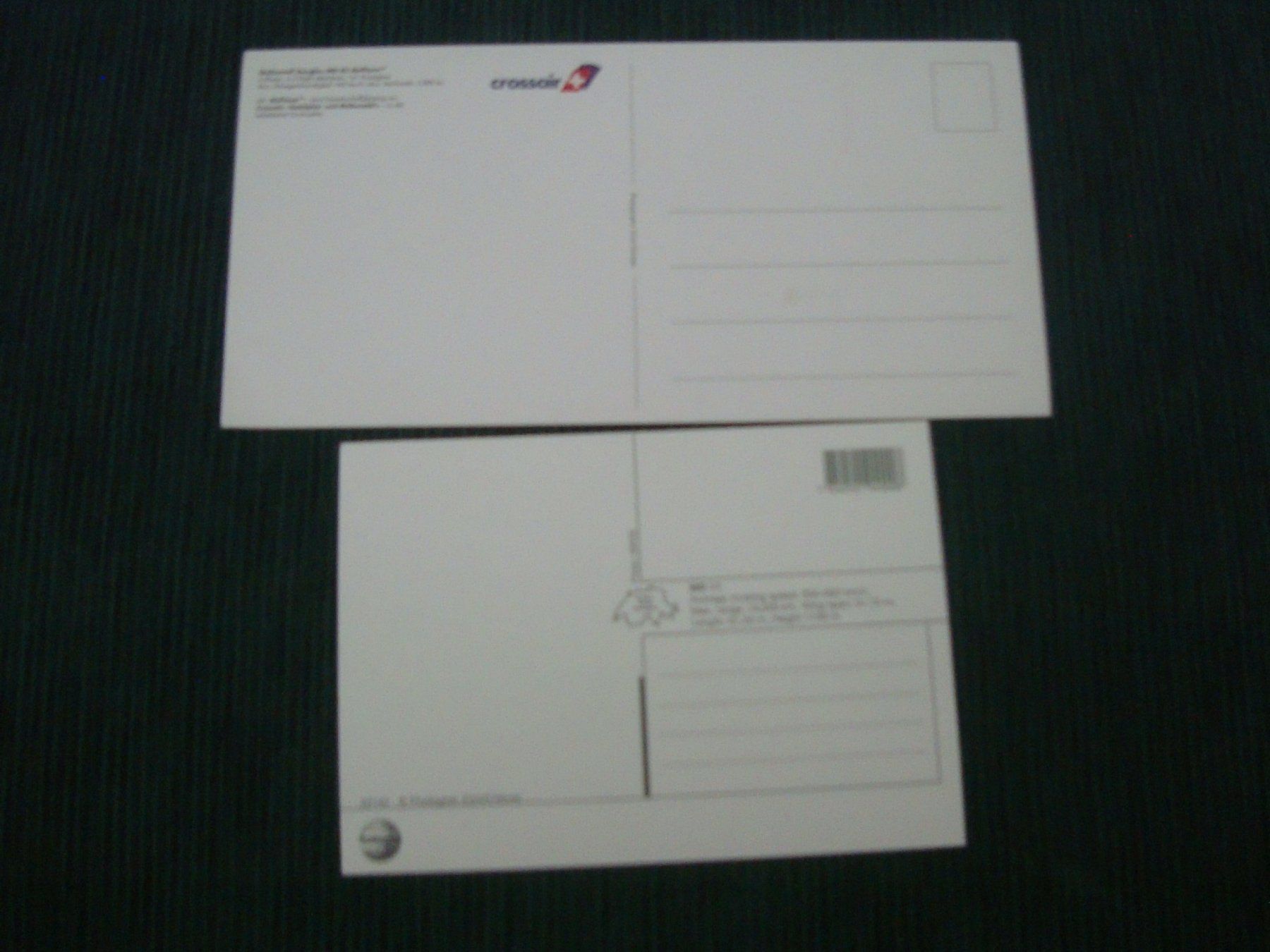 Cartoline postali: 2 AK Swiss /Crossair – Usato da Neuenegg venduto da flohcante 1