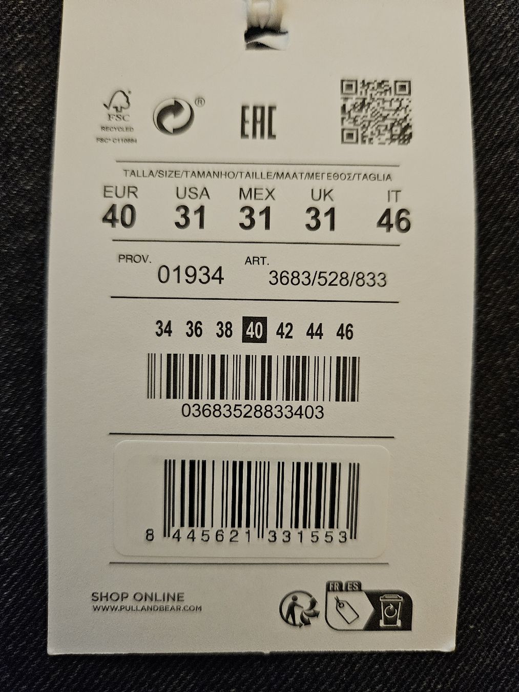 Pull&Bear Pantaloni: Jeans PULL&BEAR Loose Flare Herren Gr 40 neu – Nuovo e nell'imballaggio originale da Ormalingen venduto da nomolnoi 5
