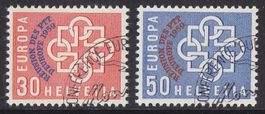 1959 Europasatz mit Aufdruck der  PTT  D EUROPE 1959 ERSTTAG