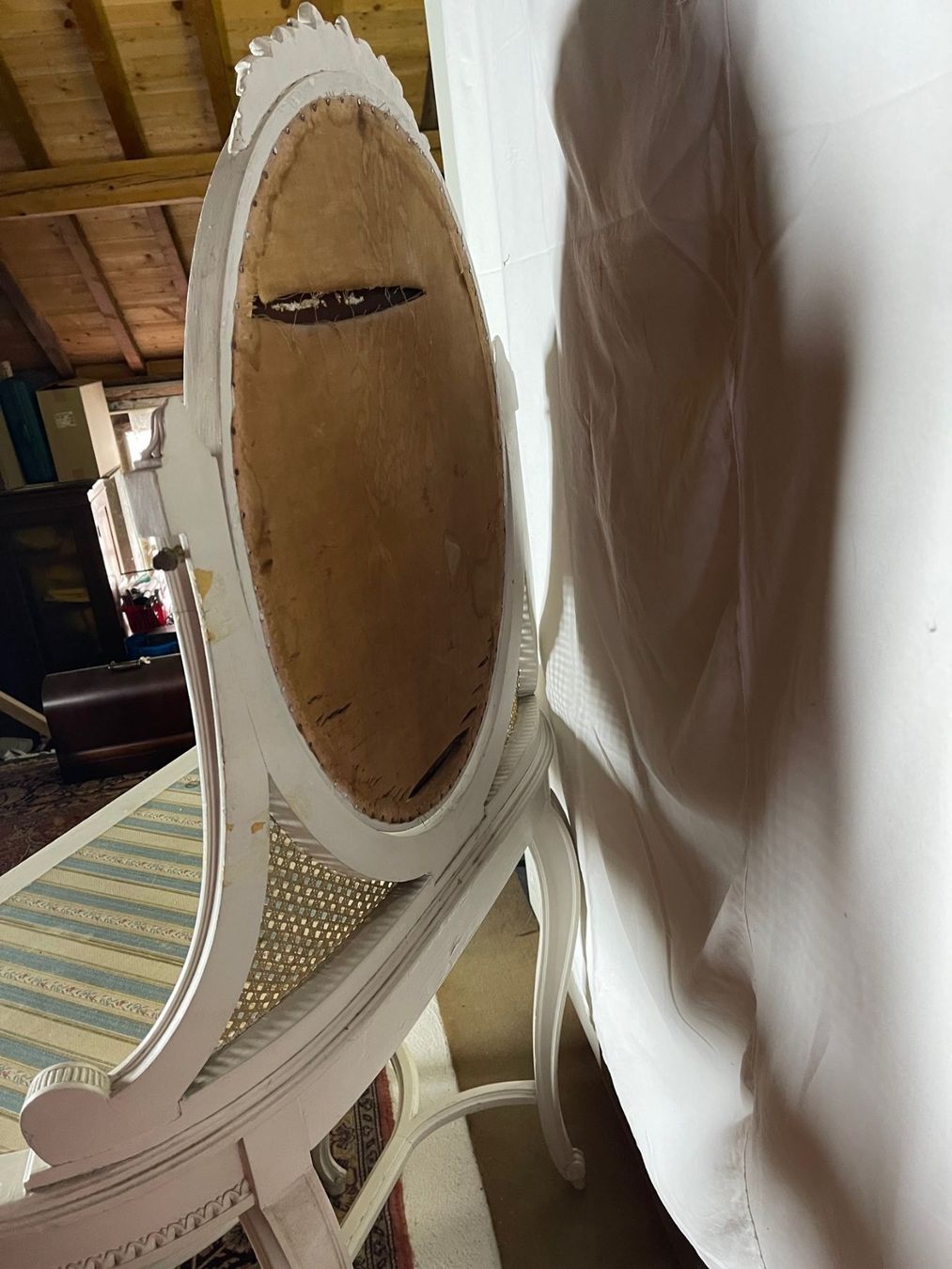 Schminktische: Coiffeuse style Louis XVI avec tabouret et table d'appoint – Gebraucht aus La Croix (Lutry) von Sporades 3