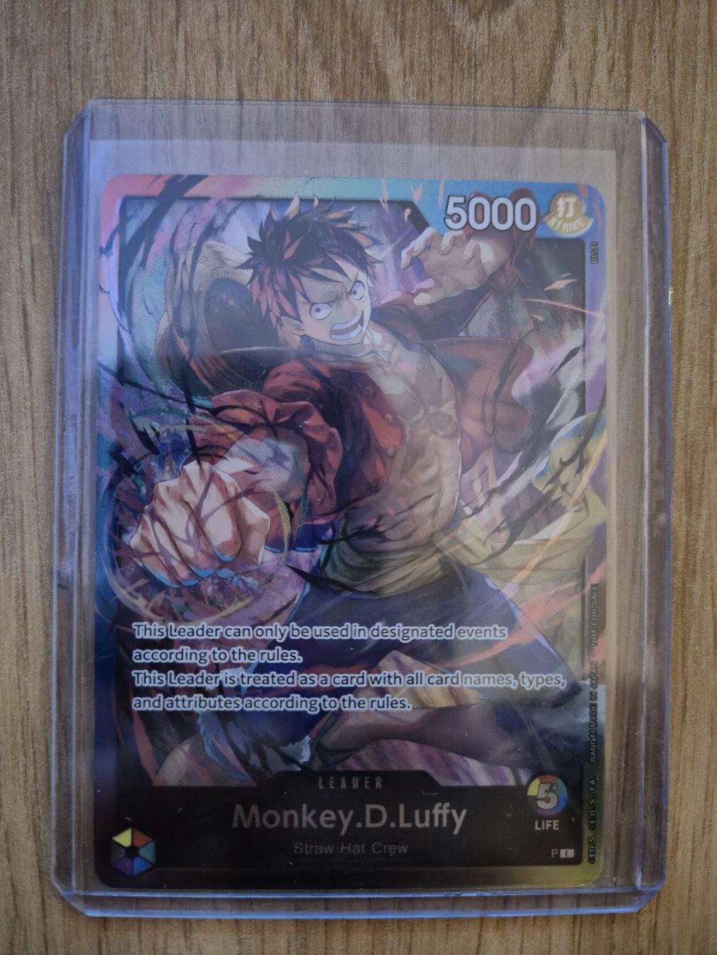 Bandai Carte collezionabili: One Piece Monkey D. Luffy Multicolor Leader Promo – Usato da Au SG venduto da Redlinestore