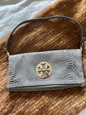 Sac TORY BURCHgris, motif serpent. État impeccable!
