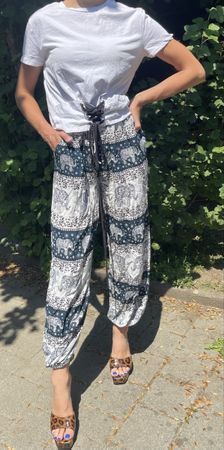 Pantaloni Harem Stampa Elefante 👌1Size👌Nuovo