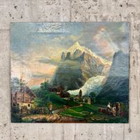 E. Salis-Kern, Ölgemälde Grindelwald und Wetterhorn, 1865