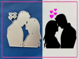 Liebes Paar / Hochzeit / Herz - Stanzschablone