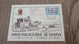 1952 Karte Union Philatélique de Genève