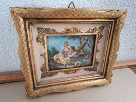 Ravissante Miniature de Scène Galante – Signée Martin
