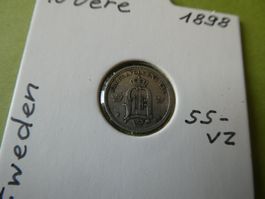 Schweden 1898, 10 Oere    Silber