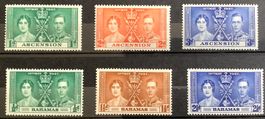 1937 - GB Krönung George VI 2 Sätze ** Ascension - Bahamas 4