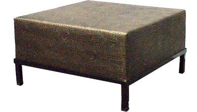 Sgabelli: Hocker XL Krokodil Optik_in Gold oder Silber – Usato da Bremgarten AG venduto da outdoorlounge