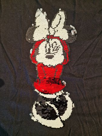 Coole Minnie Mouse Pailletten Shirt, Gr. 170 Sommer