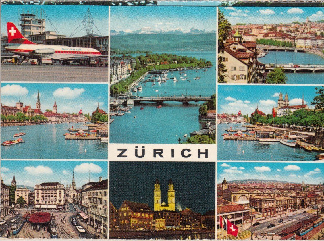 Ansichtskarten: Zürich Leporello ca. 1960 – Gebraucht aus Bürglen TG von StampGraf