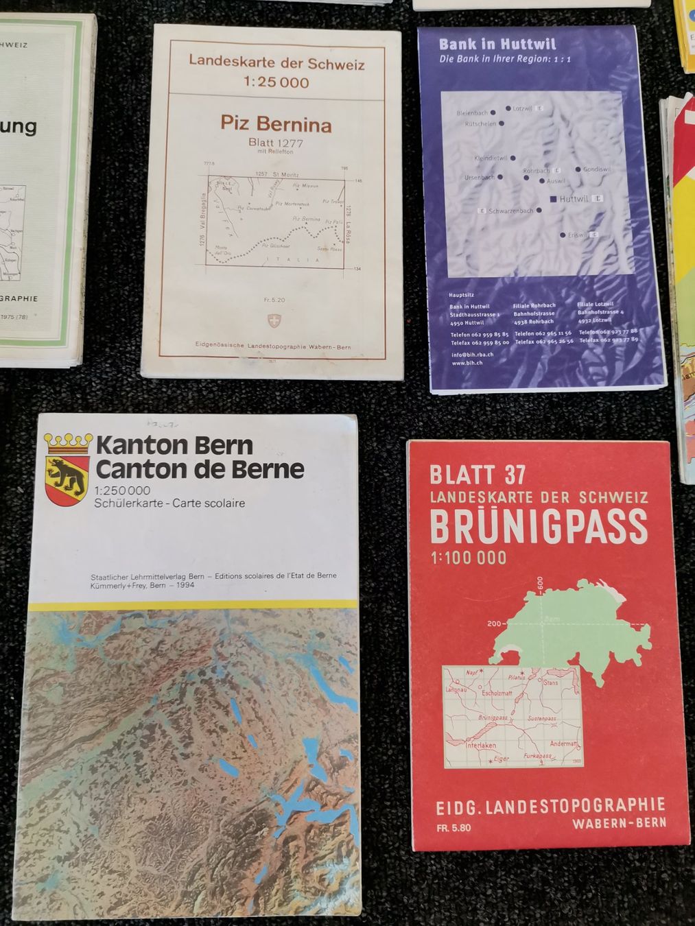 Cartine & Atlanti: Alte Schweizer Landkarten, Landkarten CH, Schweizer Karten – Usato da Wiedlisbach venduto da materialkreislauf 5