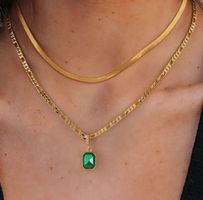 kette Anhänger Kristall, 18 Karat kostenlose Versand