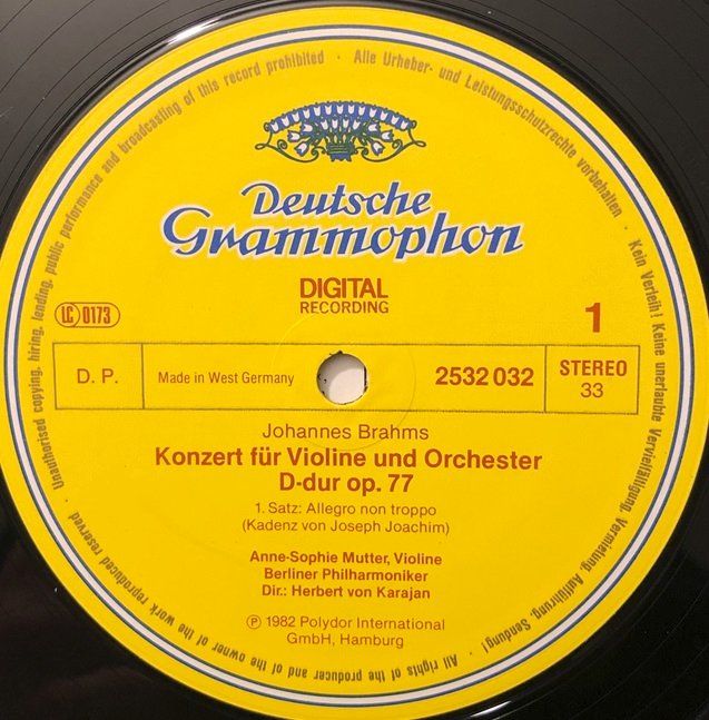 Schallplatten: Brahms – Violinkonzert D-dur (LP, Mutter / Karajan) – Gebraucht aus Grüningen von azulamarillo_vinyl 2