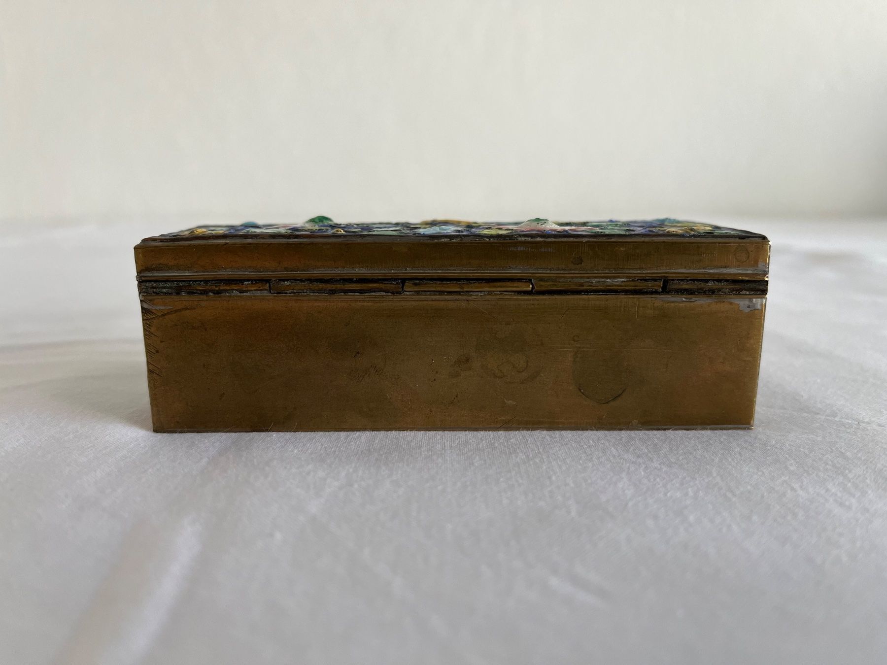 Tutte le decorazioni: alte Briefmarken Dose / Messing-Cloisonné-Emaille – Usato da Wetzikon ZH venduto da seli03 5