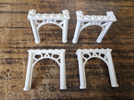 lego 2145 lot de 4 pièces White Arch 2 x 6 x 5 Ornamented