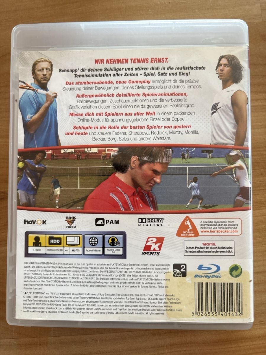 Giochi: PS3 Game Topspin 3  – Usato da Rümlang venduto da resale35 1