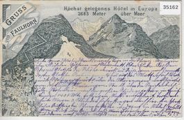 Gruss vom Faulhorn - Vorläufer-Litho 1894!!!
