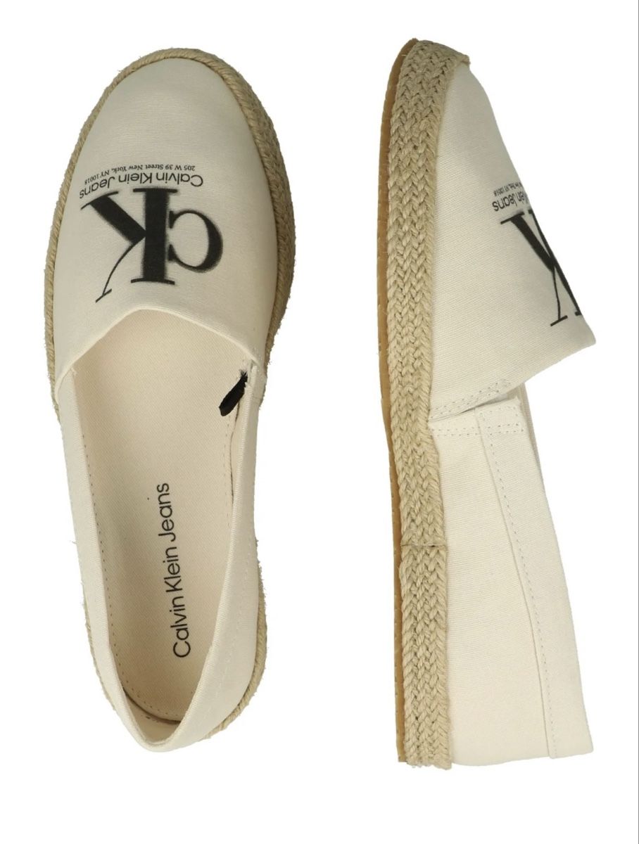 Calvin Klein Damenschuhe: Calvin Klein Espadrilles Damen Creme Grösse 38 – Neu und originalverpackt aus Turbenthal von 310707