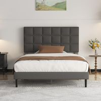Polsterbett 90x200 Einzelbett mit Kopfteil Lattenrost