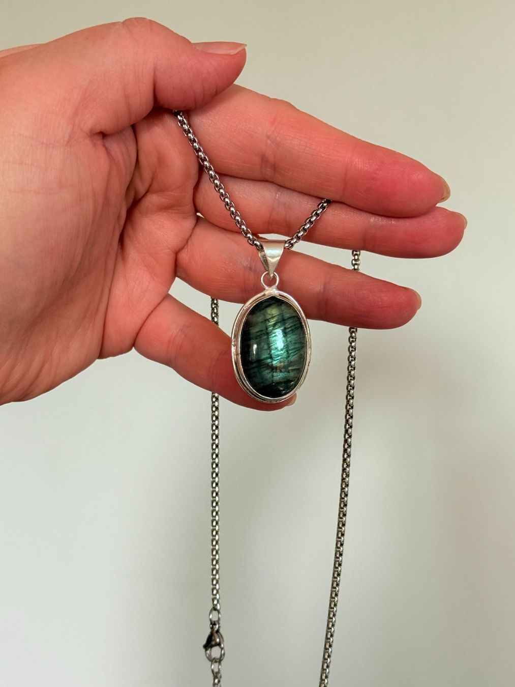 Catenine: Collier Labradorite, Pierre de Protection ! – Nuovo e nell'imballaggio originale da Genève venduto da AGBERG 6