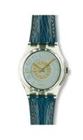 SWATCH "DELAVE" GK145 Leder-Armbanduhr