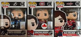 3xNHL Funko Pop,Ovechkin, Drouin & Kucherov, OVP