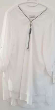 Chemise blanche TODAY avec fermeture éclair T. XL