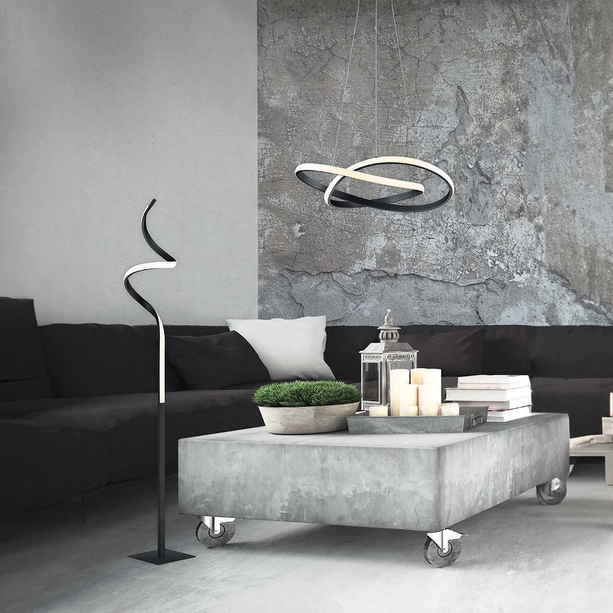 Lampadari & plafoniere: LED Pendelleuchte, Schwarz, 60 cm Ø – Nuovo (secondo la descrizione) da Kreuzlingen venduto da Smart-Light 1