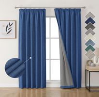 Vorhänge 100% Verdunkelung 2er Set BxH 140x200cm