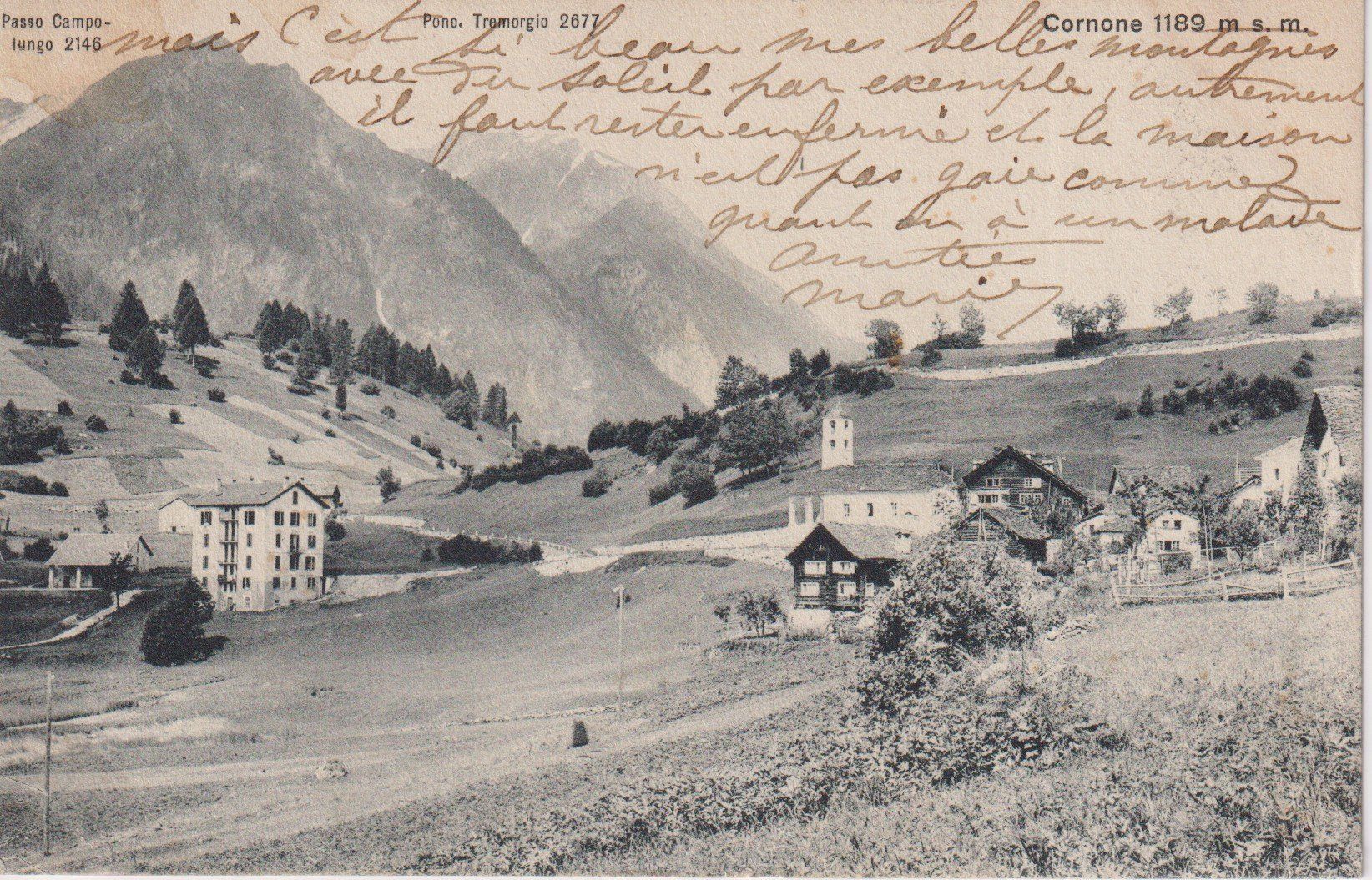 Cartes postales: AK Cornone - 1911, rara! – D'occasion à Riva San Vitale par MAR-NAPO