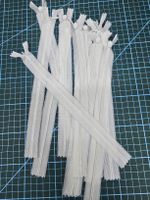 Reissverschluesse, weiss, 12 Stueck 25 cm, zum Basteln