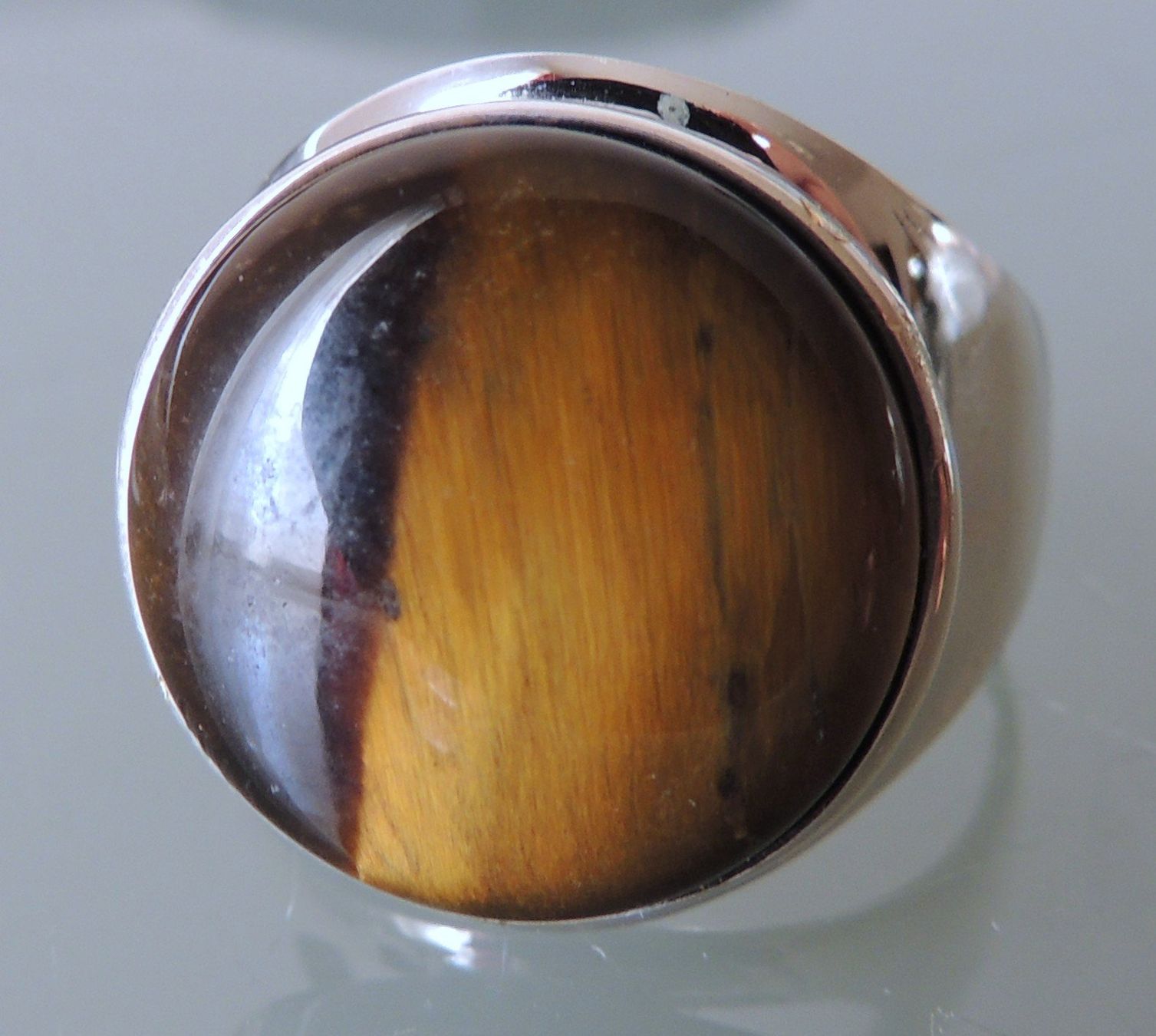 Anelli: Silber 925 Tigerauge Fingerring Gr. 57 – Nuovo e nell'imballaggio originale da Waldenburg venduto da schaller707 1