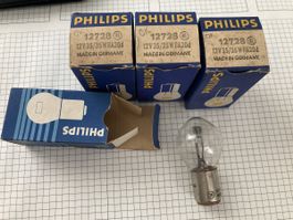 PHILIPS 12 Volt 35/35 Watt Birnen Aufnahme BA20d Typ 12728