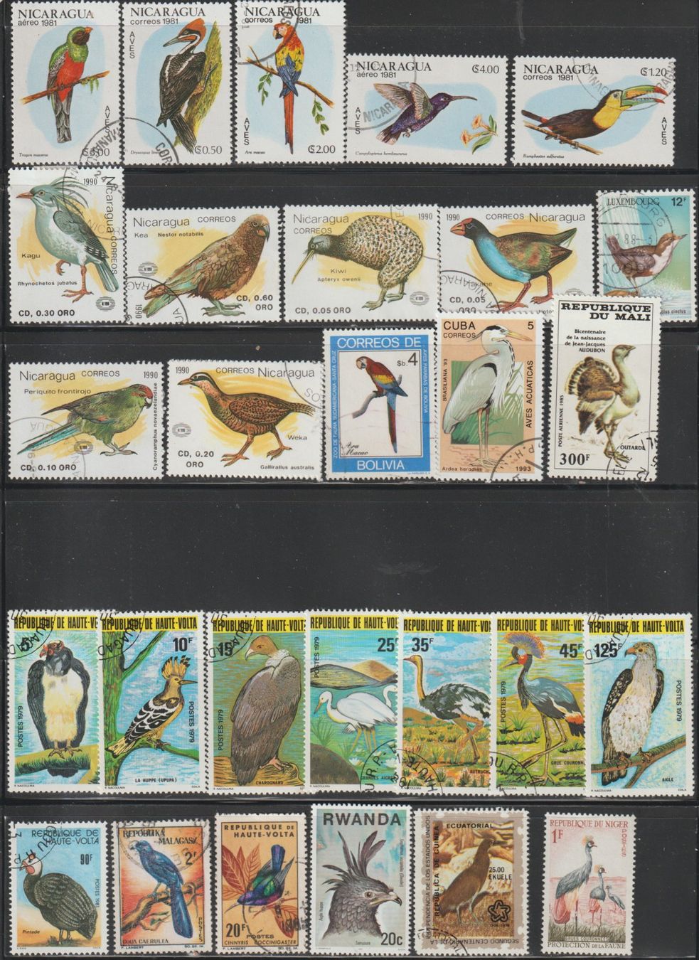 Alle Briefmarken: Oiseaux tropicaux – Gebraucht aus Crans-Montana von kira56 1