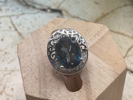 Ohrstecker Topas London Blue Sterlingsilber