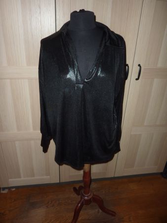 haut rock noir fluide pour soirée taille L pour femme