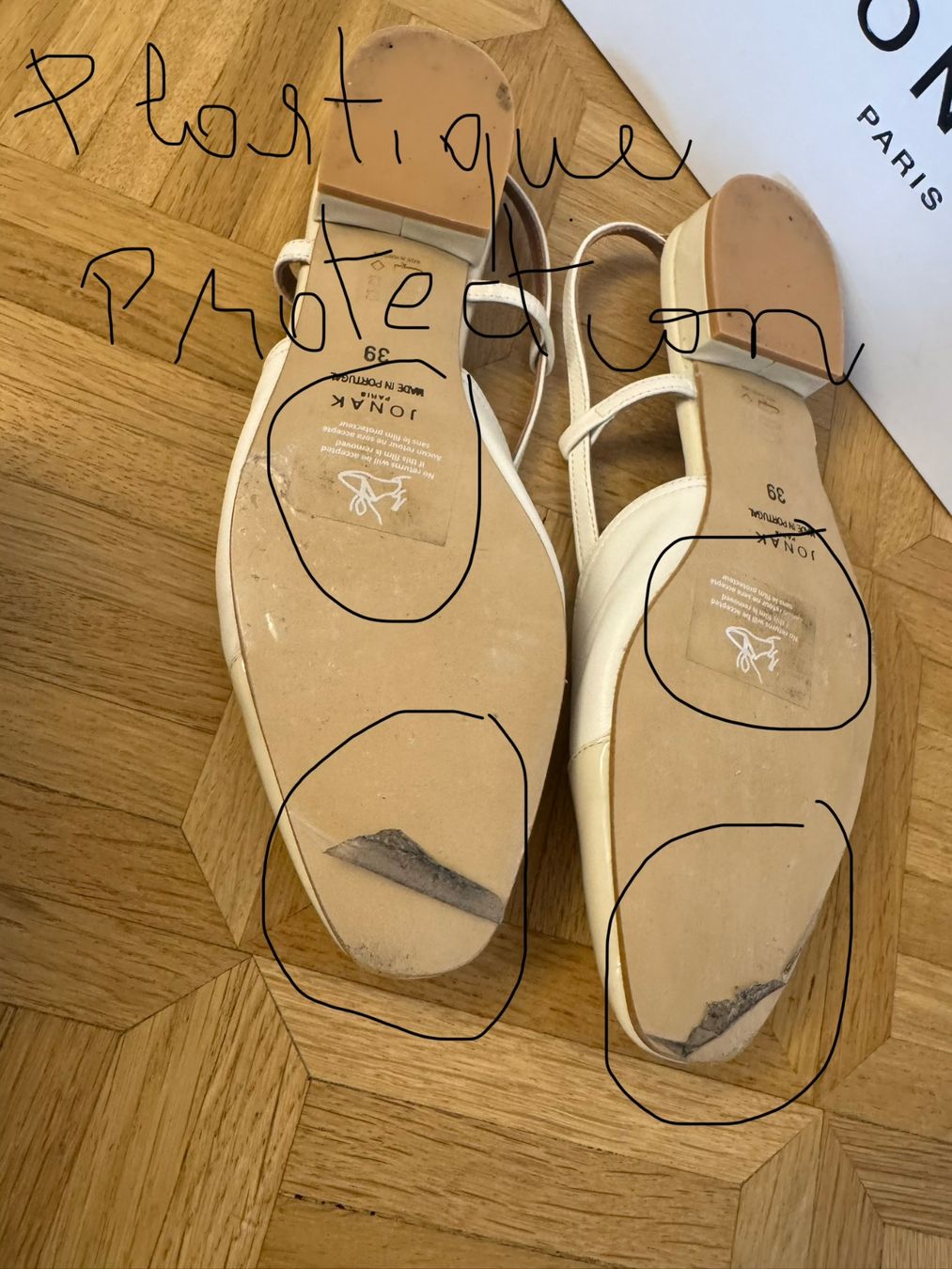 Jonak Scarpe da donna: Jonak sandales T39 écru – Usato da Conches venduto da chn_hgl6 6