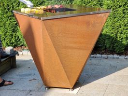 Theiss Feuergrill Feuerschale mit Grillring in Kristalform