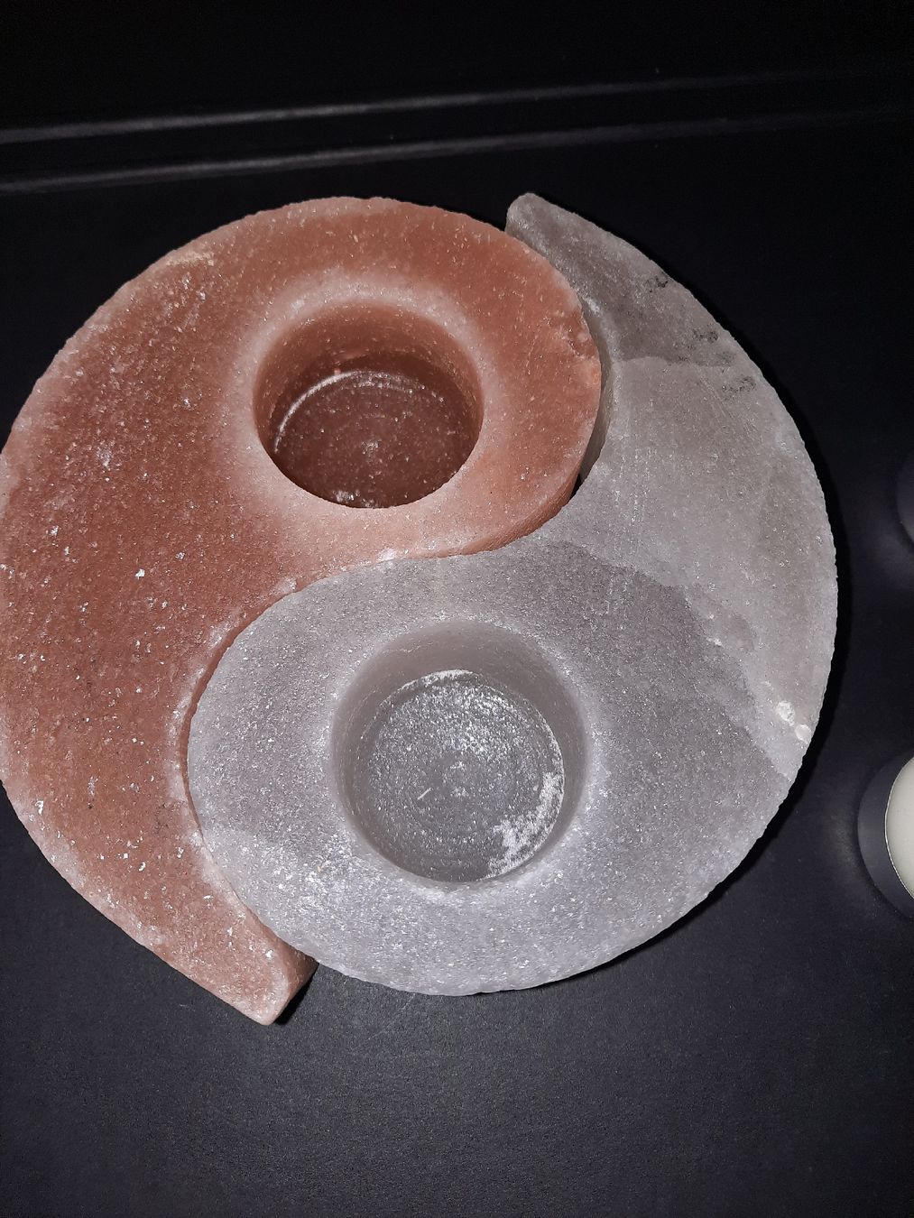 Portacandele: ying yang Selenite e sale Himalaya – Usato da Biasca venduto da Old_6blh 1