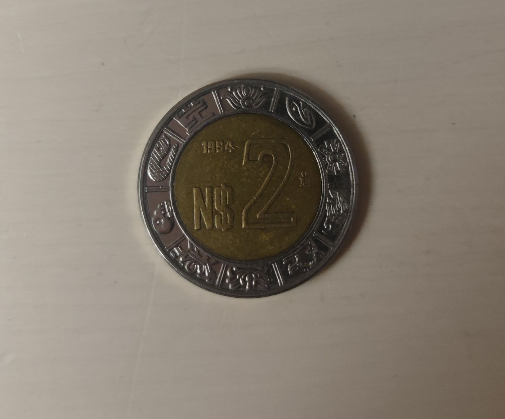 Tutti le monete: Mexiko 2 Pesos 1994, Adler, Sammlung, selten – Usato da Winterthur venduto da leovale