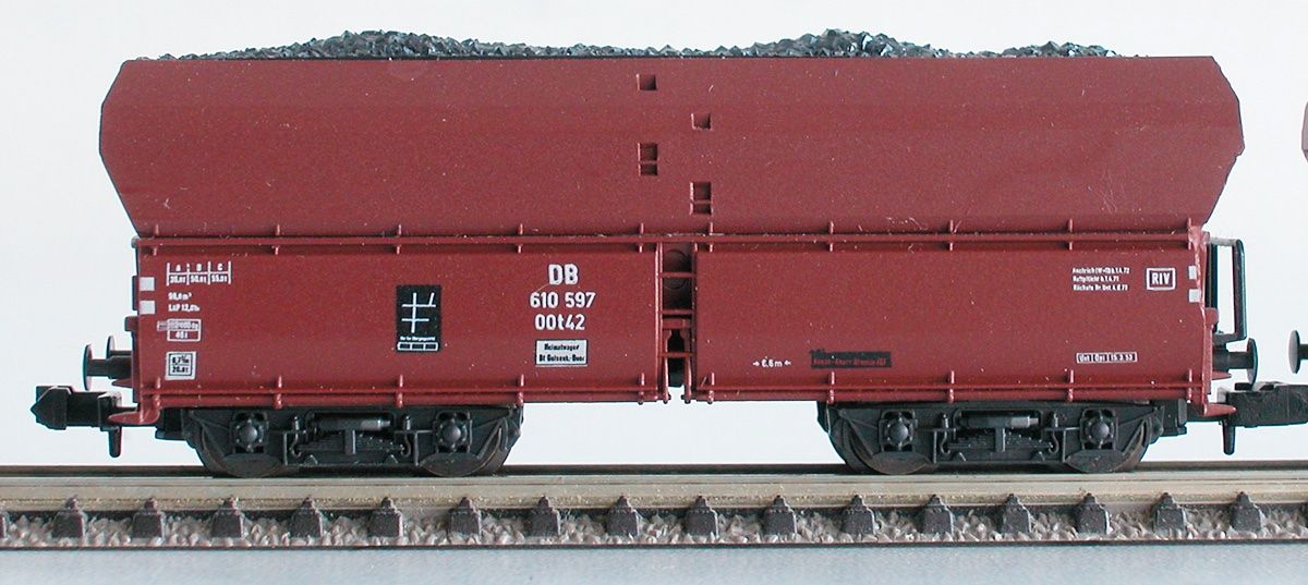 Roco Modellini di ferrovie: Roco 3 Grossgüterwagen der DB Spur N – Usato da Oberwil BL venduto da Klang 3