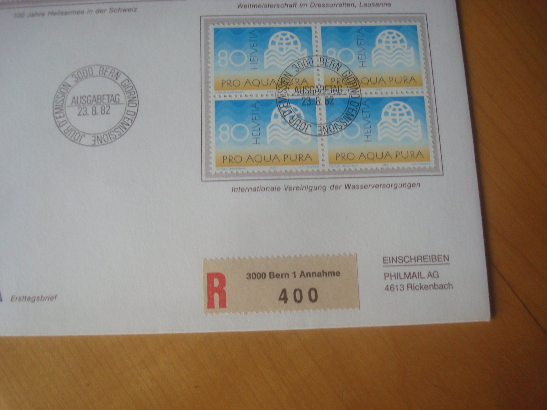 Alle Briefmarken: 1982 schöner Grossbrief Schweiz – Gebraucht aus Gordola von Polentaefung 4