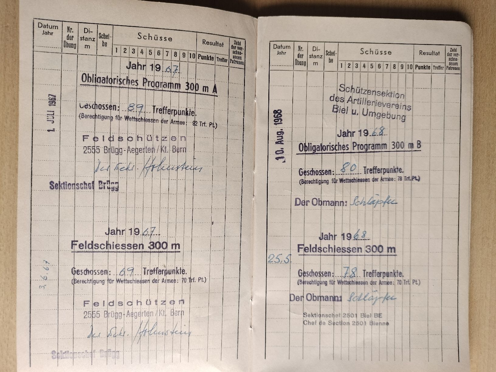 Documenti: Altes Schweizer Armee Militär Schiessbüchlein 1960 – Usato da Schwanden Sigrisw venduto da len_9yqg 8