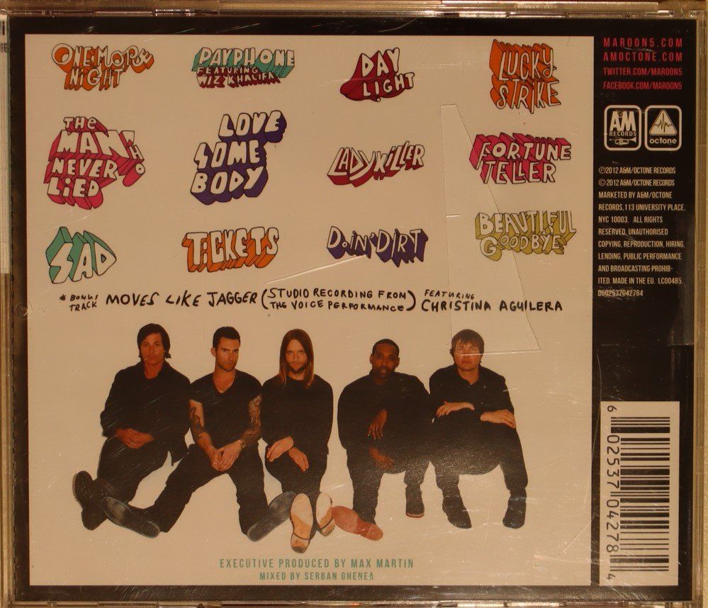 CD: Maroon 5 - Overexposed – Usato da Luzern venduto da CONTENTI 2