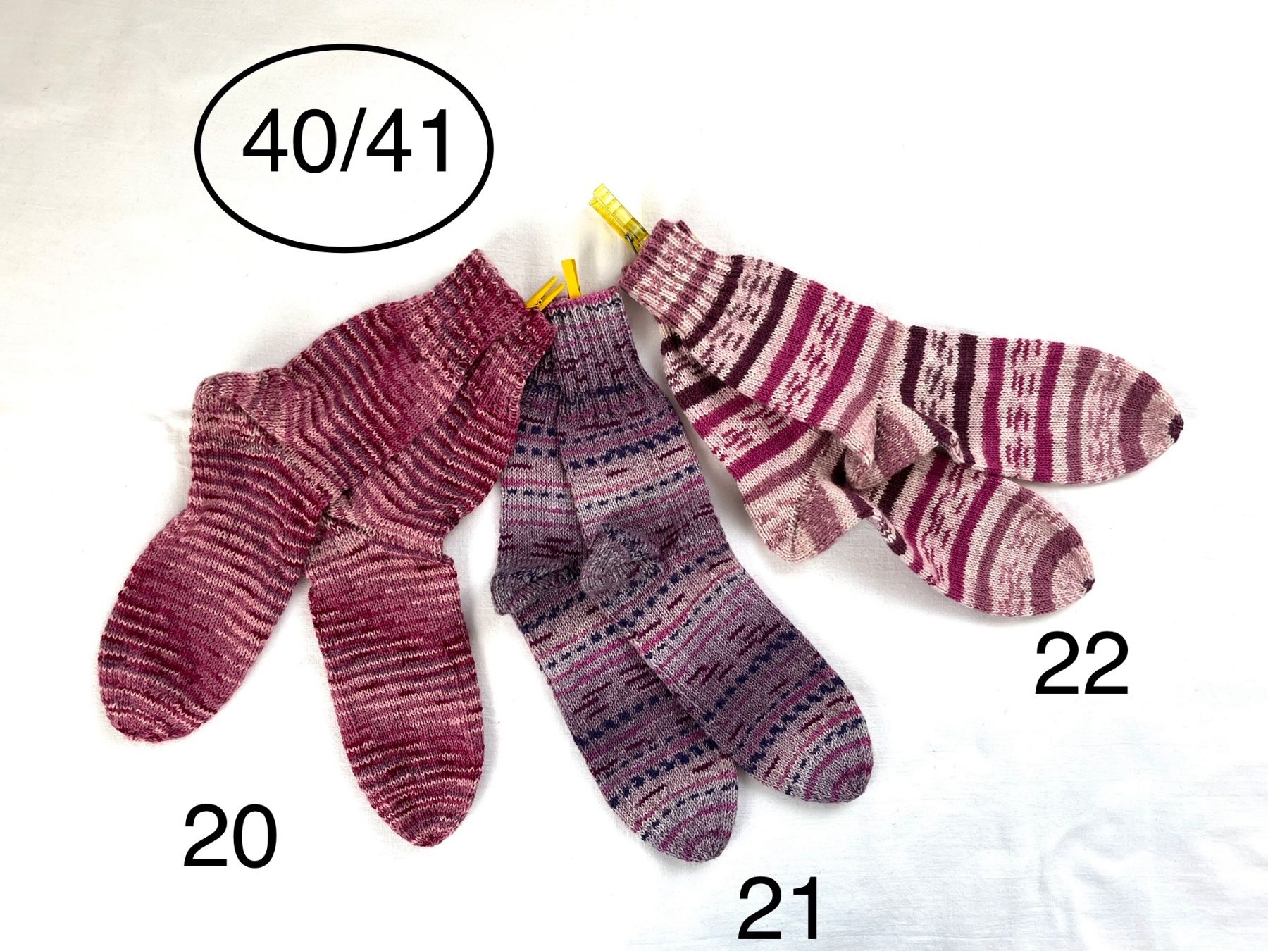 Calze: handgestrickte Wollsocken, 40/41 – Nuovo e nell'imballaggio originale da Engelburg venduto da rautibus