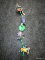 Bunte Kinderzimmer-Deckenlampe mit Tiermotiven (4-flammig)